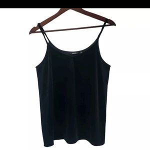 Peach Athletic Wear Brand Black Velvet Tank Top Shell Womens Size Small